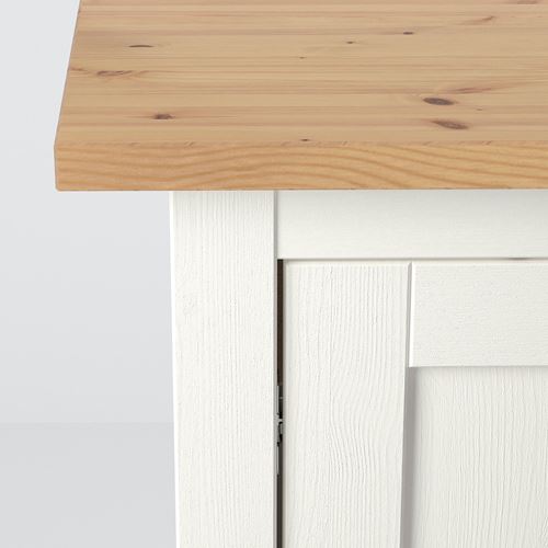 HEMNES konsol, açık kahverengi-beyaz, 157x88 cm
