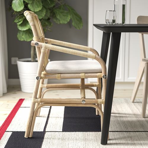SALNÖ rattan sandalye, rattan, GRYTTOM-gransel natürel