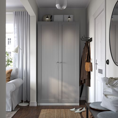 PAX/GULLABERG PAX gardırop, beyaz-gri, 100x60x201 cm