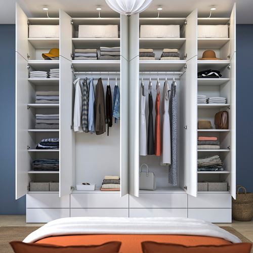 PLATSA/FONNES PLATSA gardırop, beyaz, 280x57x281 cm
