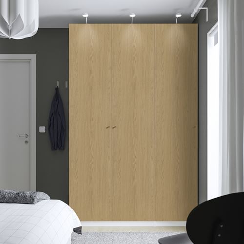 PAX/STORKLINTA PAX gardırop, beyaz-meşe görünümlü, 150x60x236 cm