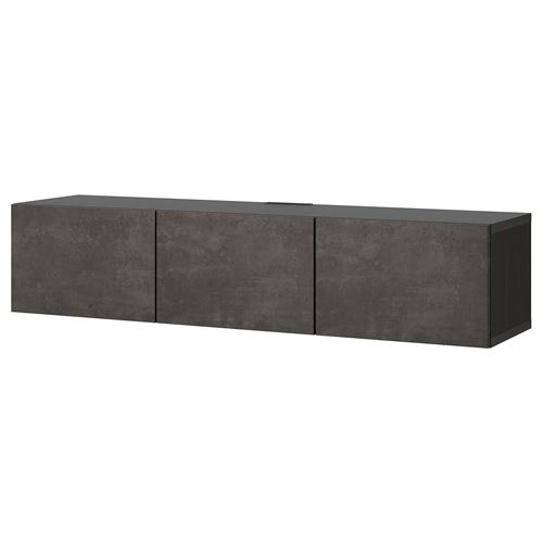 BESTÅ tv sehpası, venge-taş görünümlü, 180x42x38 cm, KALLVIKEN