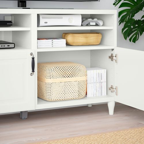 BESTÅ tv sehpası, beyaz, 120x42x74 cm, SMEVIKEN