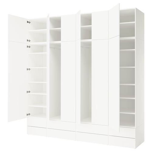 PLATSA/FONNES PLATSA gardırop, beyaz, 280x57x281 cm