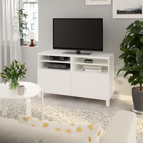 BESTÅ tv sehpası, beyaz, 120x40x74 cm, LAPPVIKEN, STUBBARP