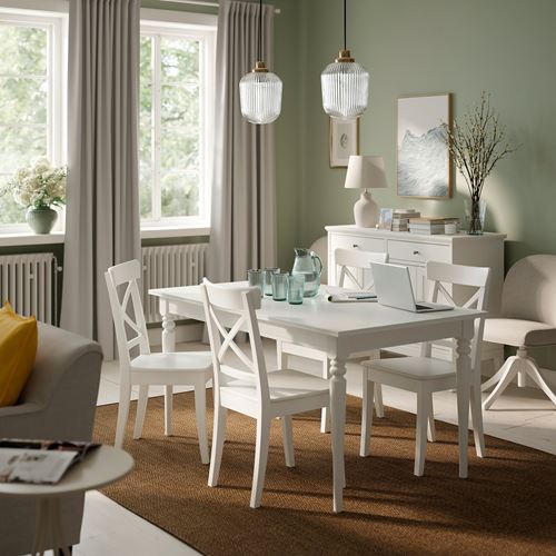 ROSENTORP ahşap sandalye, beyaz