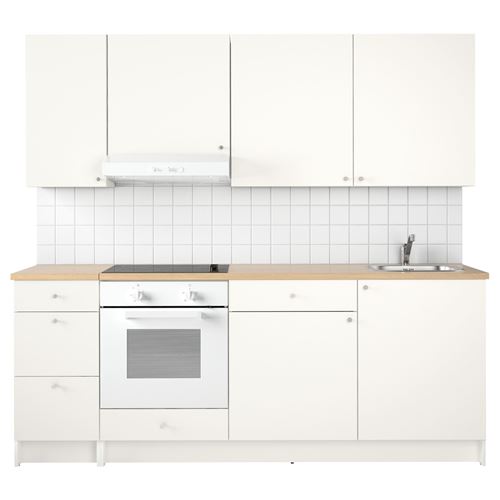 KNOXHULT mutfak dolabı kombinasyonu, beyaz, 220x61x220 cm, Batarya dahil değildir.