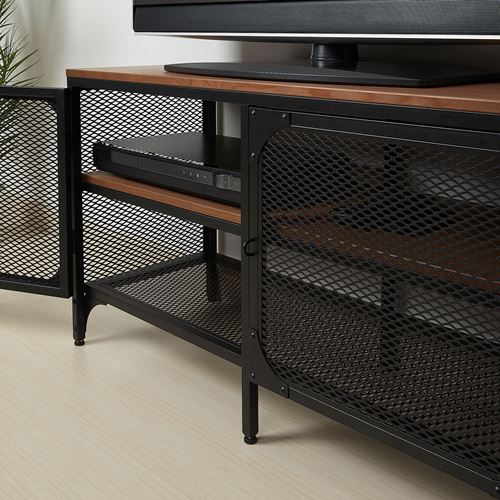 FJÄLLBO tv sehpası, siyah, 100x36x54 cm