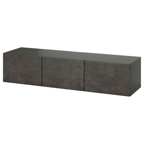 BESTÅ tv sehpası, koyu gri, 180x42x38 cm, KALLVIKEN