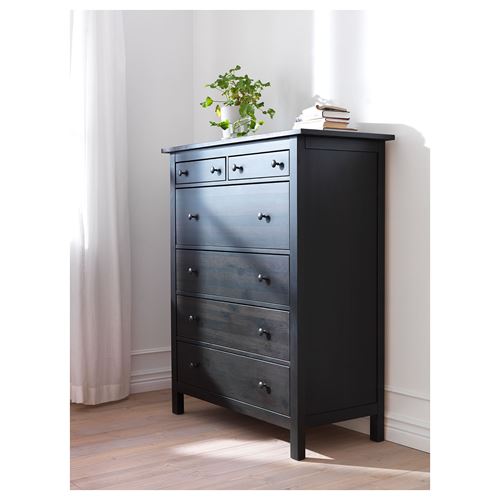 HEMNES 6 çekmeceli şifonyer, venge, 108x130 cm