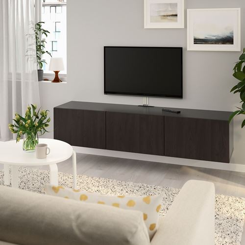 BESTÅ tv sehpası, venge, 180x42x38 cm, LAPPVIKEN