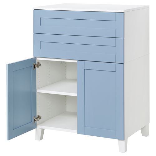 PLATSA PLATSA dolap sistemi, beyaz-mavi, 80x57x113 cm