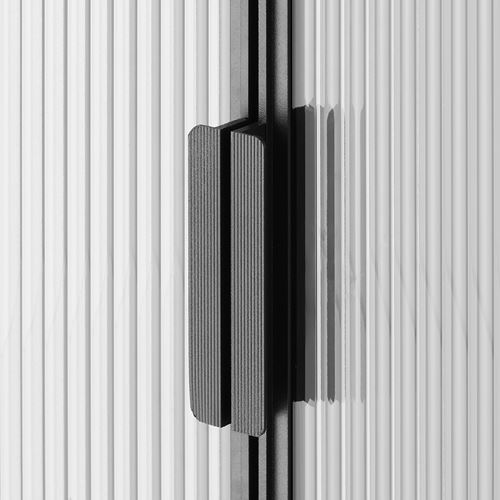 MOSSJÖN vitrin, antrasit-sazlı cam, 60x34x146 cm