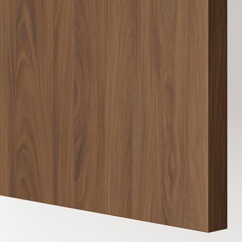 METOD temizlik dolabı, TISTORP kahverengi/ceviz-koyu gri, 40x60x200 cm, 2 kapaklı