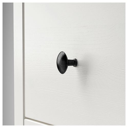 HEMNES vitrin, beyaz vernik-açık kahverengi, 90x197 cm