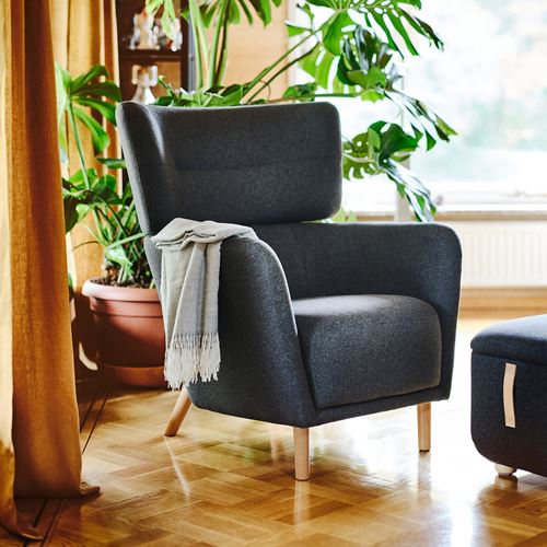 OSKARSHAMN berjer ve puf, gunnared siyah-gri
