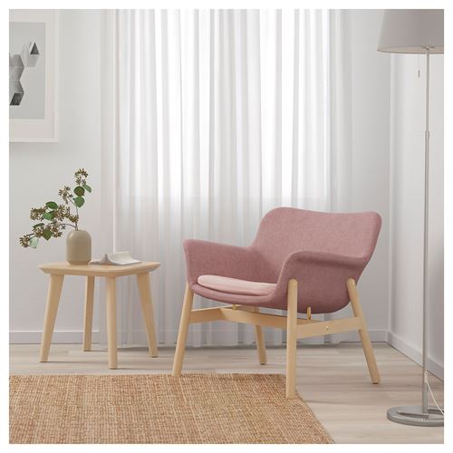 VEDBO berjer, gunnared açık kahverengi-pembe, alçak arkalıklı