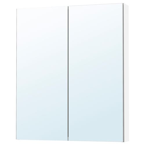 LETTAN banyo duvar dolabı, renksiz, 80x15x95 cm, 2 ayna kapaklı