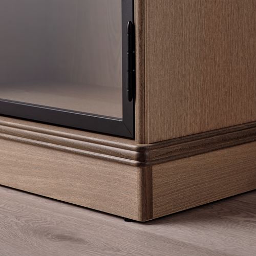 LANESUND vitrin, kahverengi, 121x37x152 cm