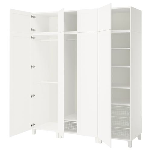 PLATSA/SANNIDAL PLATSA gardırop, beyaz, 200x57x231 cm