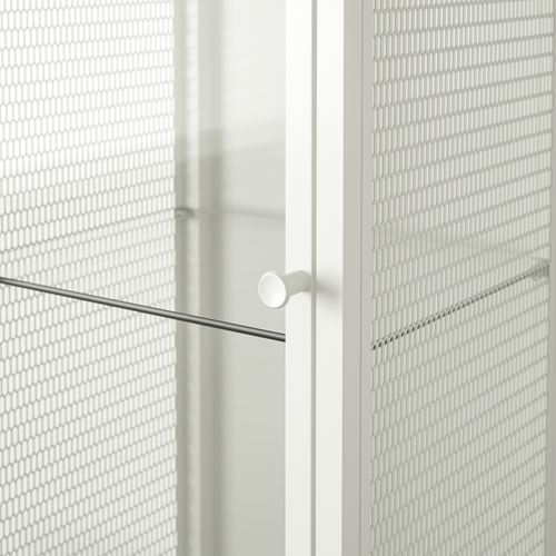 BAGGEBO cam vitrin, beyaz, 34x30x116 cm