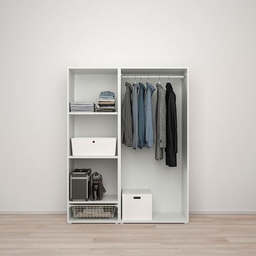 PLATSA/FONNES PLATSA gardırop, beyaz, 140x57x181 cm