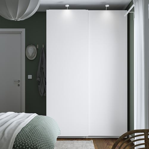 PAX/HASVIK PAX sürgü kapaklı gardırop, beyaz, 150x66x236 cm