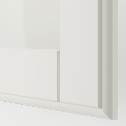 TYSSEDAL gardırop kapağı, cam-beyaz, 50x195 cm, menteşesiz