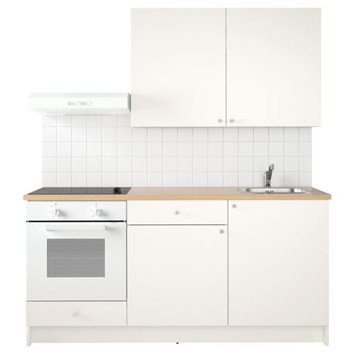 KNOXHULT mutfak dolabı kombinasyonu, beyaz, 180x61x220 cm, LAGAN batarya