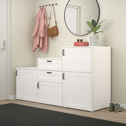 PLATSA/SANNIDAL PLATSA dolap sistemi, beyaz, 180x57x103 cm
