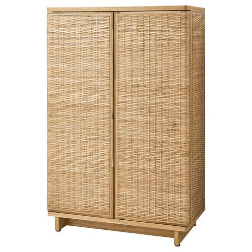 FRYKSÅS kapaklı dolap, rattan, 81x124 cm