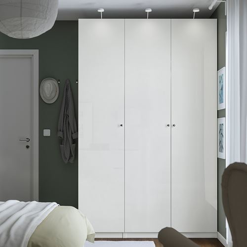 PAX/FARDAL PAX gardırop, beyaz-parlak cila beyaz, 150x60x236 cm