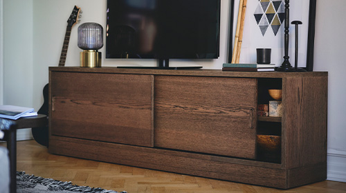 IDANÄS tv sehpası, koyu kahve, 162x40x63 cm