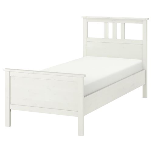 HEMNES/LURÖY tek kişilik karyola, beyaz vernik, 90x200 cm