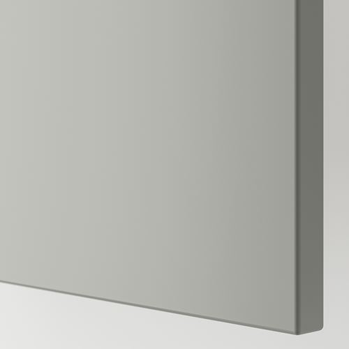 METOD temizlik dolabı, HAVSTORP açık gri-koyu gri, 60x60x220 cm, 2 kapaklı ve 2 raflı