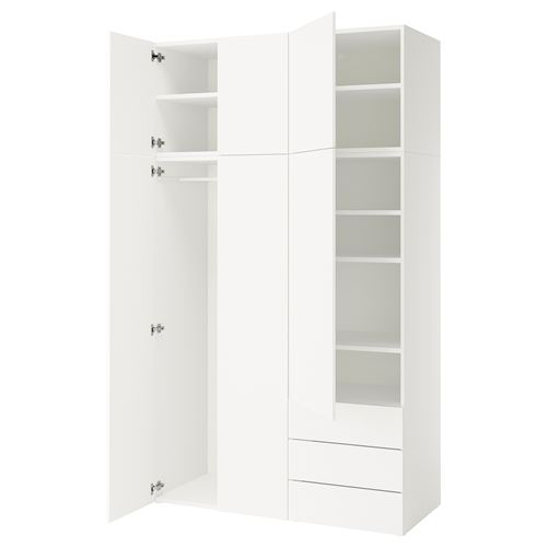 PLATSA/FONNES PLATSA gardırop, beyaz, 140x57x241 cm