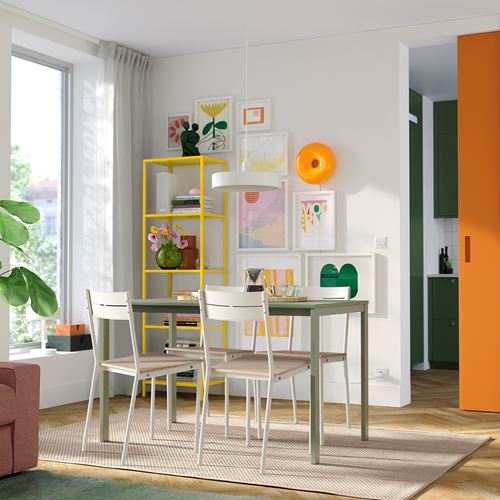 BUSLÄTT sandalye, beyaz-çam