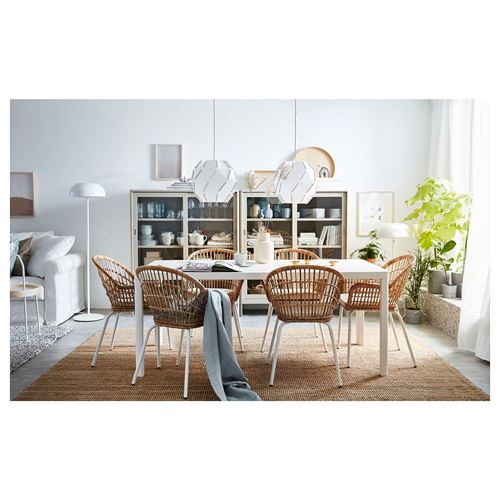 NILSOVE rattan sandalye, rattan-beyaz, Mindersiz