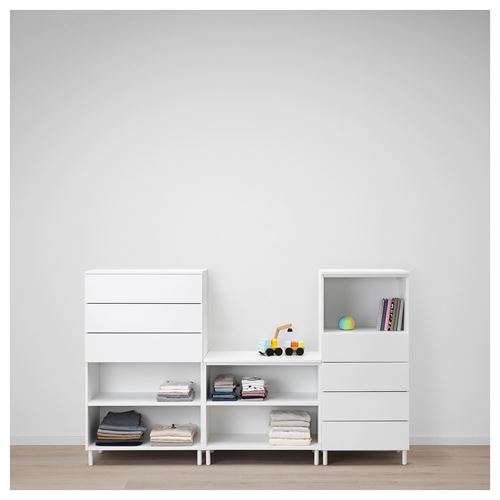 PLATSA/FONNES PLATSA dolap sistemi, beyaz, 220x42x133 cm