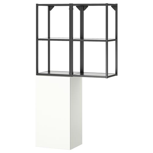 ENHET raf ünitesi, beyaz-antrasit, 80x32x150 cm