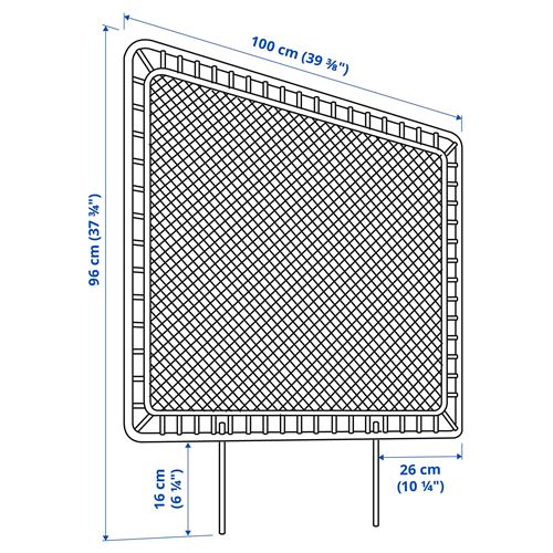 TOLKNING yatak başı, rattan, el yapımı